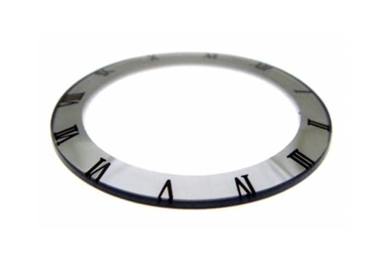 1.0 mm Domed Mineral Glass Mask Crystal w/ #s - 18.0 mm - Silver