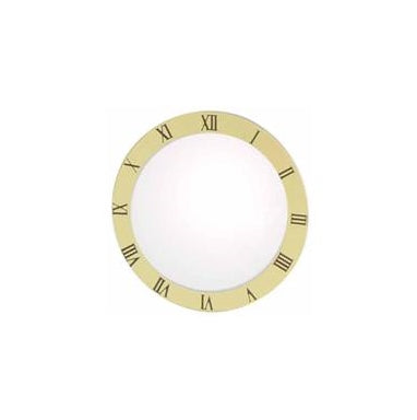 1.0 mm Flat Mineral Glass Mask Crystal w/ #s - 18.0 mm - Gold