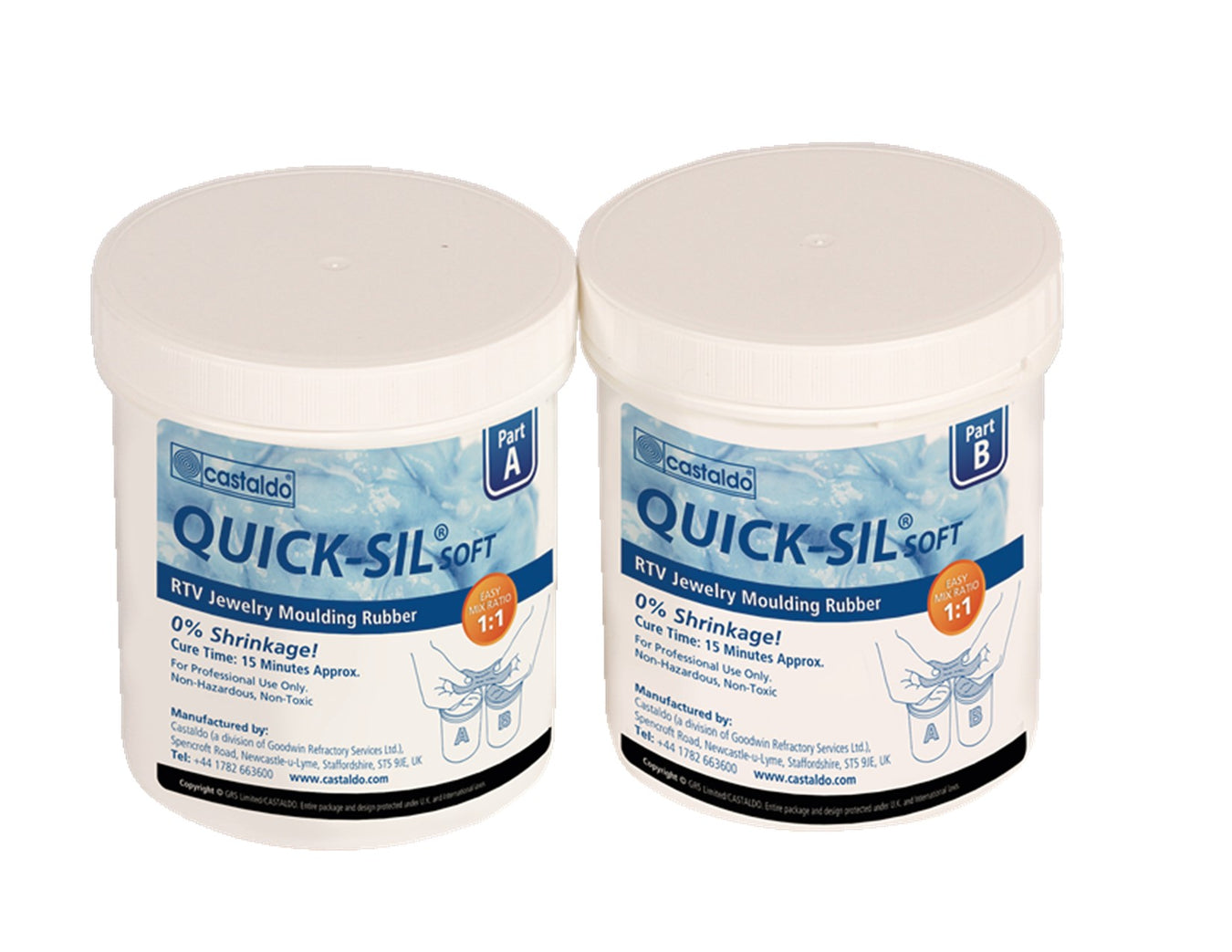 Quick-Sil 2-Part Mold Rubber-Soft 2.2 lb (1 kg) - Default Title