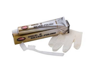 3 1/3 oz Gold Silver Polish w/brush & glove - Default Title