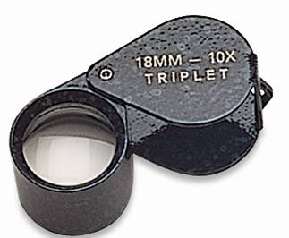 10X Loupe-18mm Oval Black Marble - Default Title