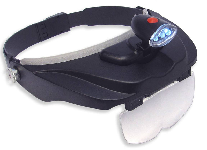 Headband Magnifier w/Detachable LED & 4 Lenses - Default Title