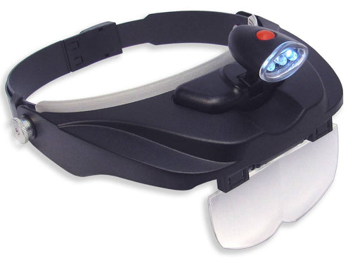 Headband Magnifier w/Detachable LED & 4 Lenses - Default Title