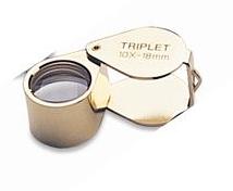 Gold 10X Triplet Diamond Loupe-Triplet - Default Title