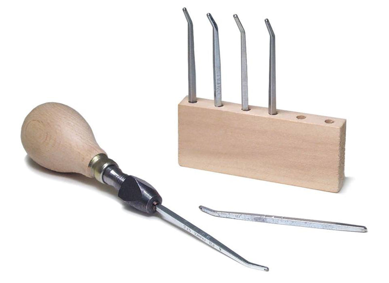 Millgrain Tool Set w/Handle (Sizes 1, 2, 3, 4, 5, 6) - Default Title