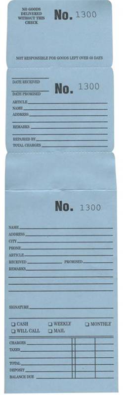 #3001-4000 Three Part Repair Envelopes Blue (5 1/2 x 3 1/8") - Default Title