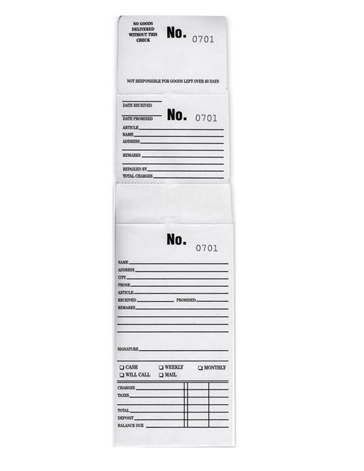 #1001-2000 Three Part Repair Envelopes White (5 1/2 x 3 1/8") - Default Title