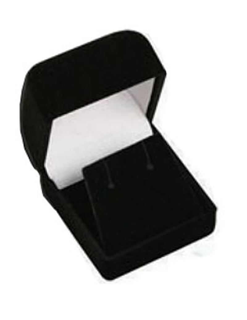 Earring Nylon Flock(w/Flap) Black BX25.104-99 - Default Title