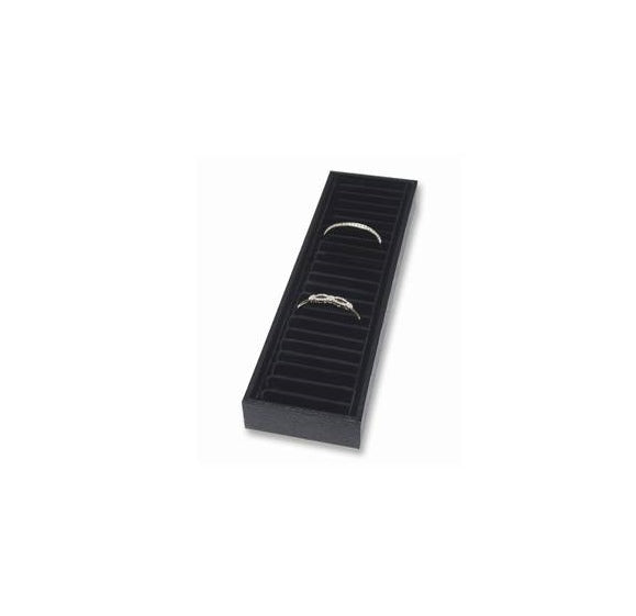 Bangle Tray-Black Velvet (16 pc) 14 3/4 x 4 1/4 x 1 1/2 - Default Title