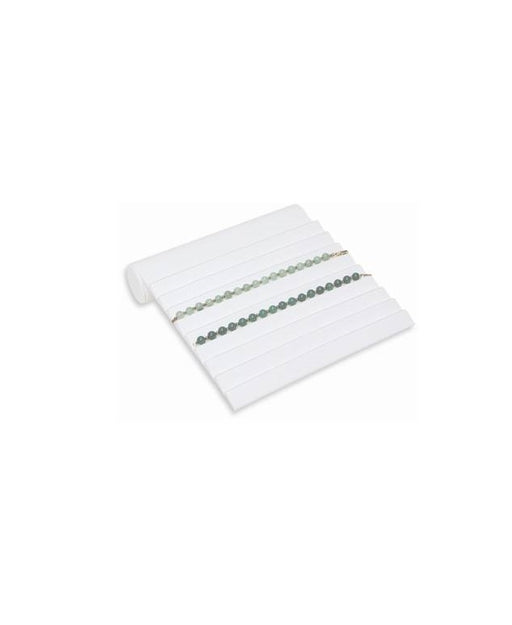 Ribbed Bracelet Ramp-White Leather 8 1/4 x 8 3/4 x 1 3/4 - Default Title