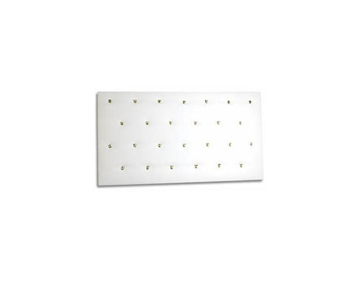 32 pc Charm Tray w/hooks-White Leather 14 1/8 x 7 5/8 - Default Title