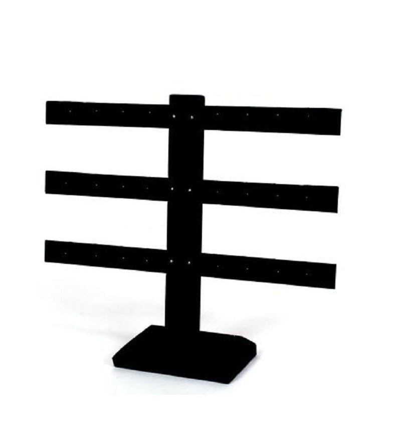 12 pr Earring Tree-Black Velvet 10 1/4 x 8 1/2 - Default Title