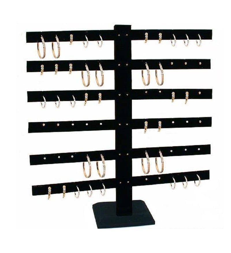 36 pr Earring Tree-Black Velvet 14 1/4 x 15 3/8 - Default Title