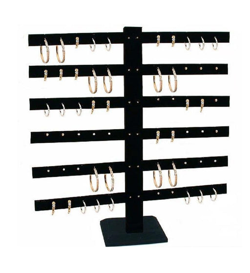 36 pr Earring Tree-Black Velvet 14 1/4 x 15 3/8 - Default Title