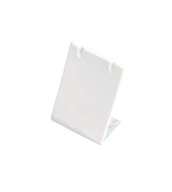 1 pr Earring Stand-White Leather 2 x 1 1/2 x 3 - Default Title