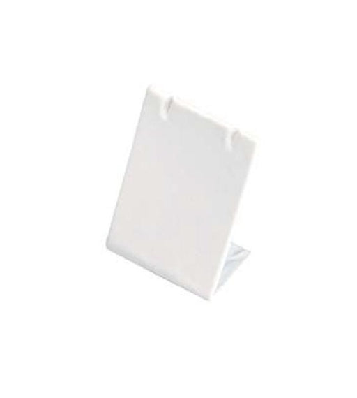1 pr Earring Stand-White Leather 2 x 1 1/2 x 3 - Default Title