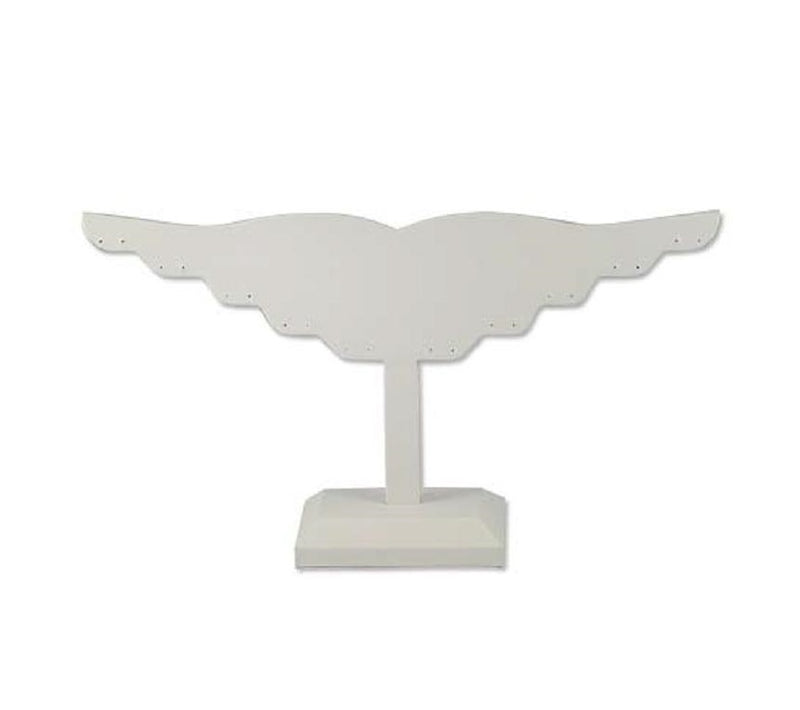 12 pr Earring Tree-White Leather 12 1/2 x 6 1/2 - Default Title