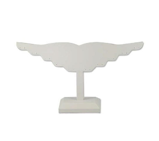 12 pr Earring Tree-White Leather 12 1/2 x 6 1/2 - Default Title