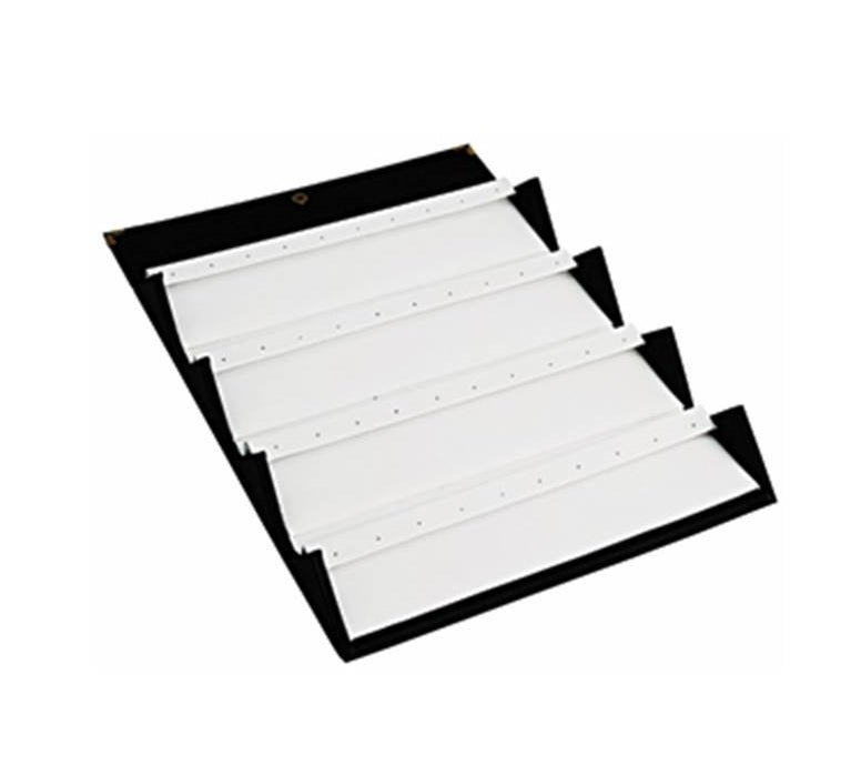 12 pr Earring Case-White Leather 8 x 3 x 3 - Default Title