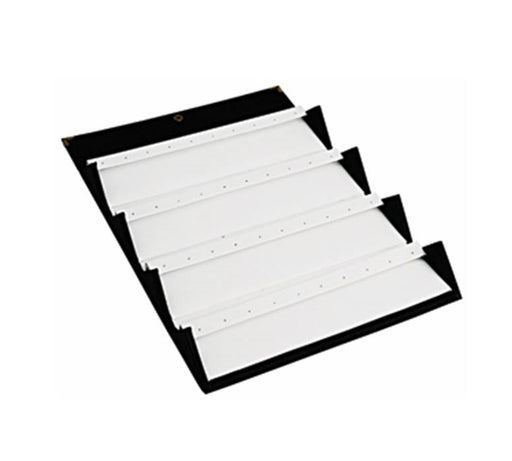 12 pr Earring Case-White Leather 8 x 3 x 3 - Default Title