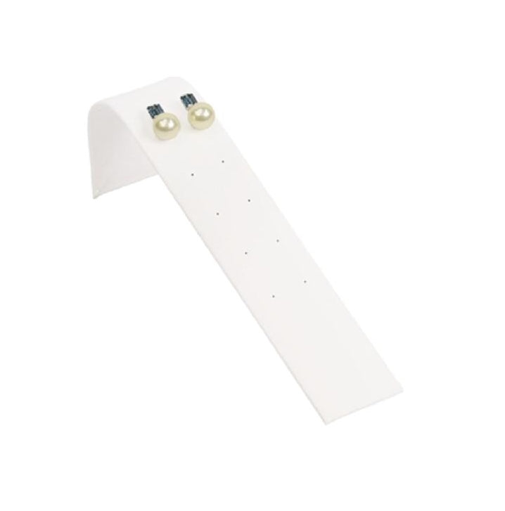 5 pr Earring Ramp-White Leather 1 3/8 x 6 1/4 x 2 - Default Title