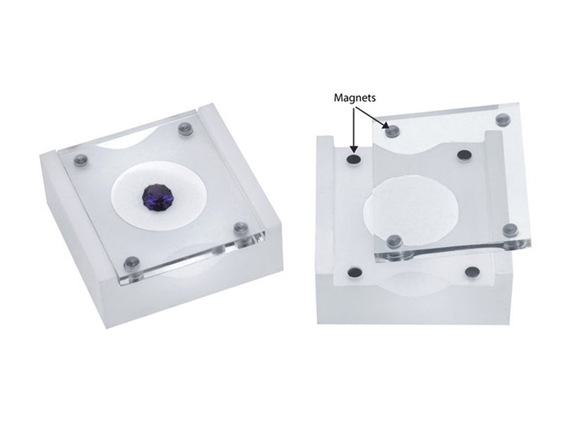 Magnetic Gem Box-White Foam 2 x 2 x 7/8" - Default Title