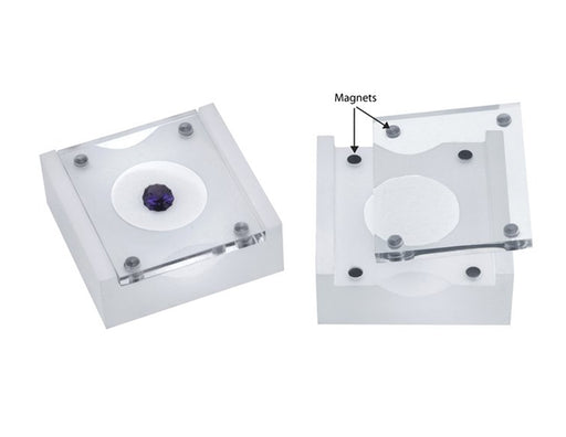 Magnetic Gem Box-White Foam 2 x 2 x 7/8" - Default Title