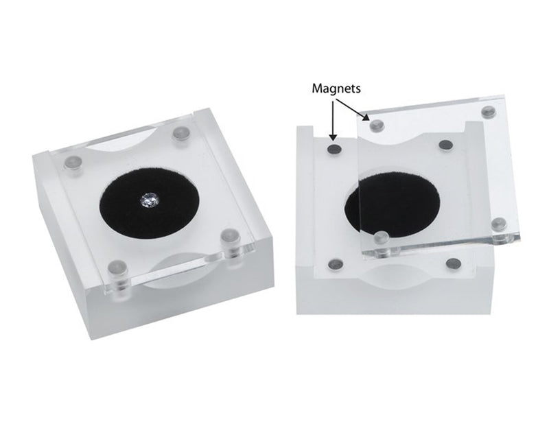Magnetic Gem Box-Black Foam 2 x 2 x 7/8" - Default Title