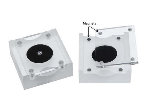 Magnetic Gem Box-Black Foam 2 x 2 x 7/8" - Default Title