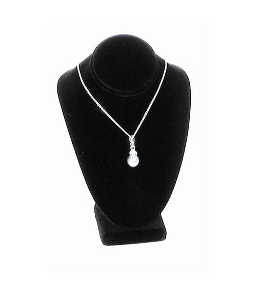 Necklace Bust on Stand-Black 5 x 4 1/8 x 7 1/2 - Default Title
