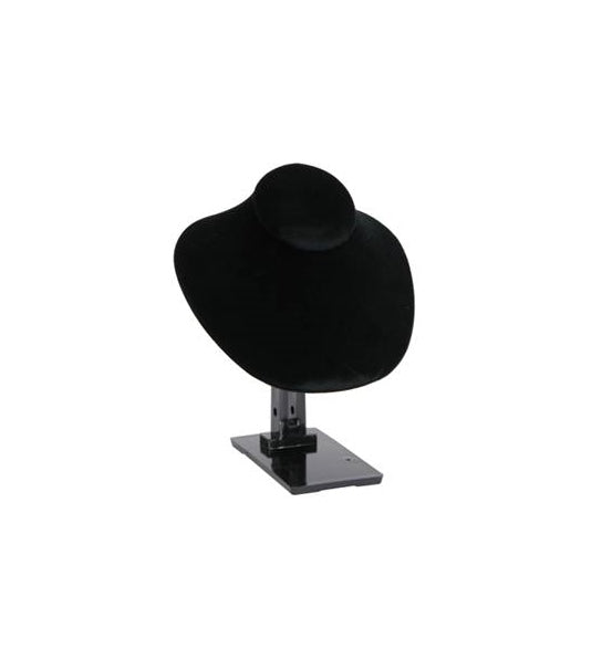 Necklace Bust w/Adj Stand-Black 5 7/8 x 5 3/8 x 6 - Default Title