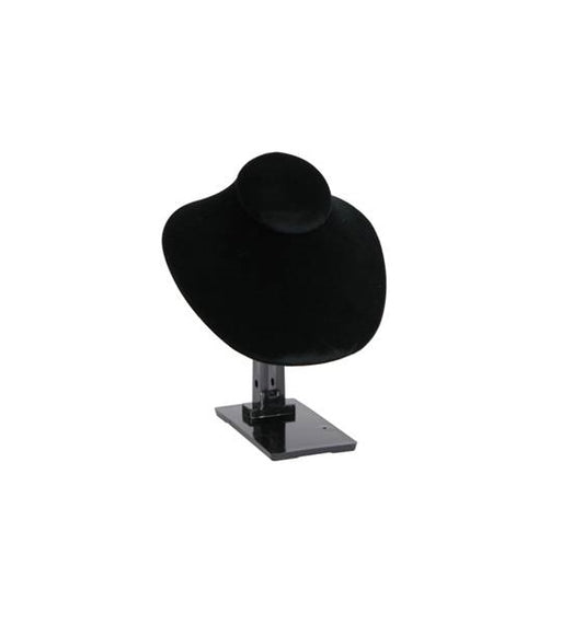 Necklace Bust w/Adj Stand-Black 5 7/8 x 5 3/8 x 6 - Default Title