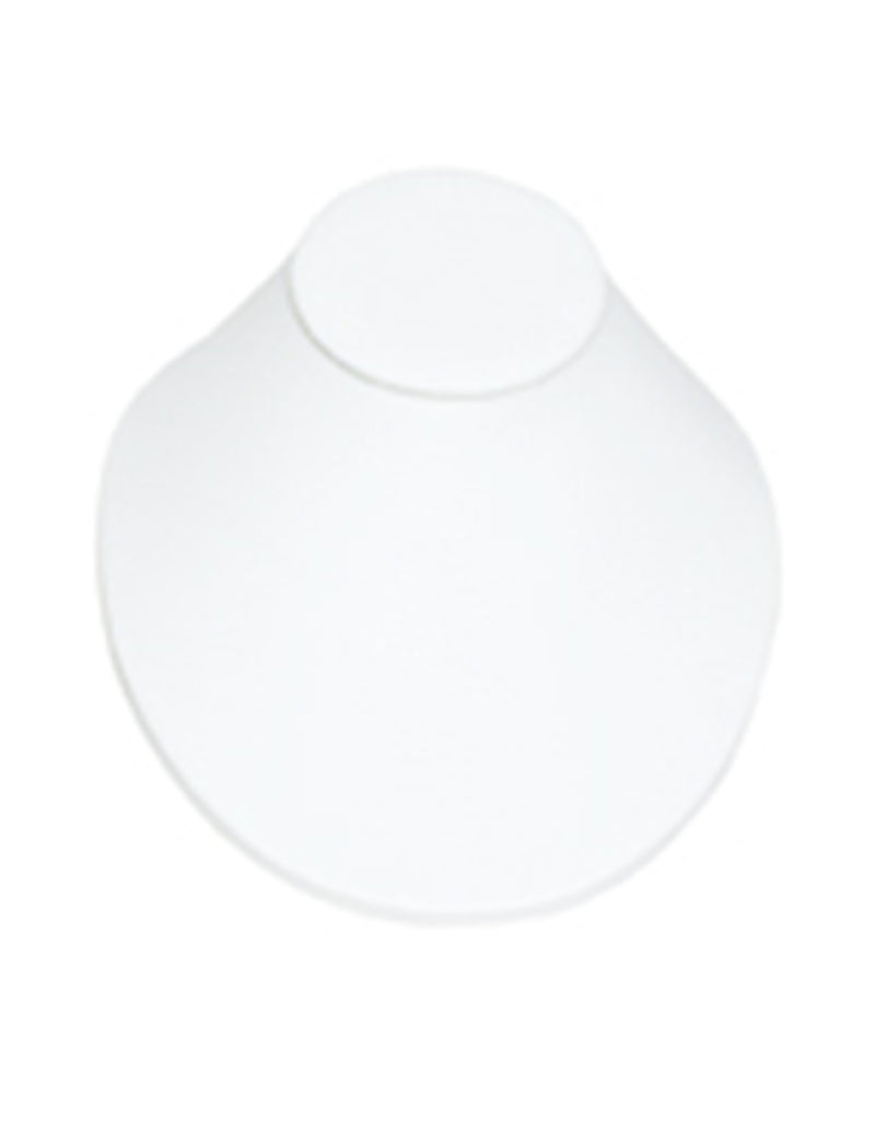 Necklace Bust Low Profile-White 6 1/2 x 7 1/2 x 4 - Default Title