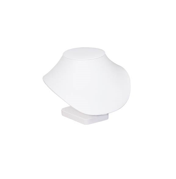 Necklace Bust Low Profile-White 8 1/2 x 7 x 6 1/2 - Default Title