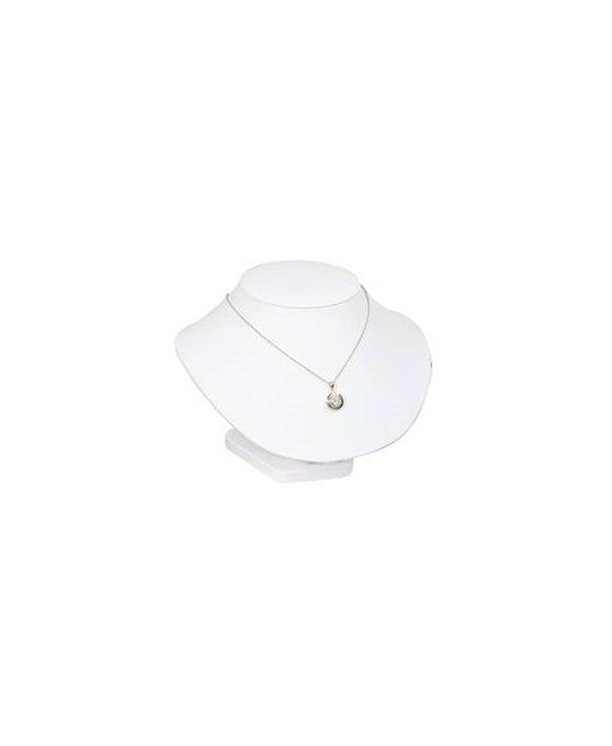 Necklace Bust Low Profile-White 7 1/2 x 6 x 5 1/2 - Default Title