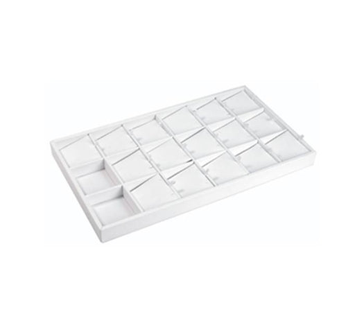 Pendant Tray-White Leather (15 x 8 5/8") - Default Title