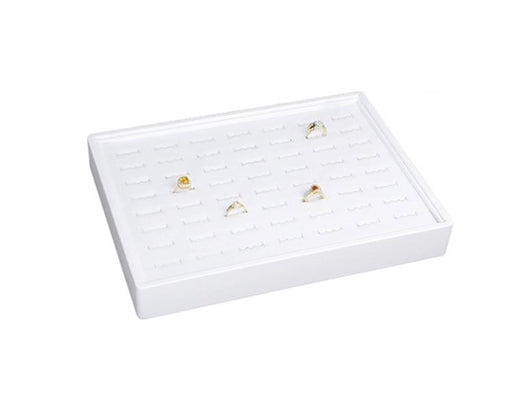 56 pc Ring Tray Stackable - White 12 1/2 x 8 3/4 X 1 7/8 - Default Title