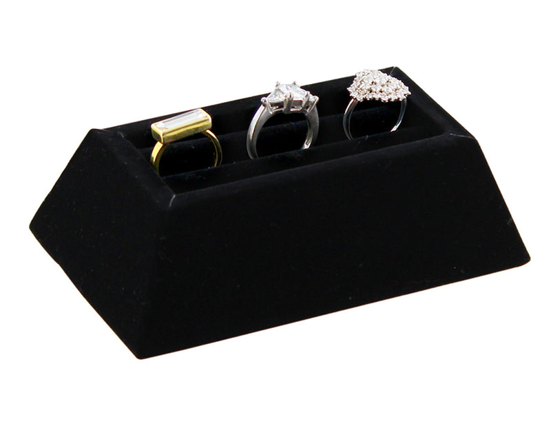 3 pc Ring Stand-Black Velvet (4-3/4 x 3 x 1-1/2") DP65.403-99 - Default Title