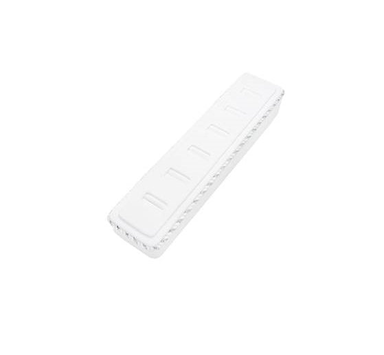 6 pc Ring Block-White Leather (2 1/4 x 9 3/4") DP65.406 - Default Title