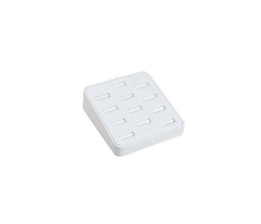 12 pc Ring Block White Leather 5 x 5 3/4 x 2 - Default Title