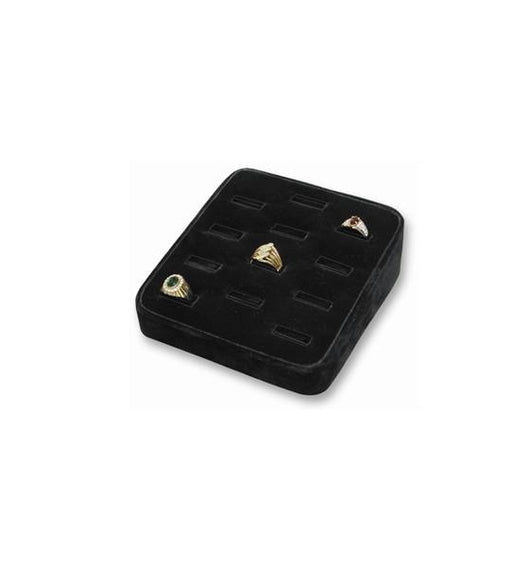 12 pc Ring Block Black Velvet 5 x 5 3/4 x 2 - Default Title