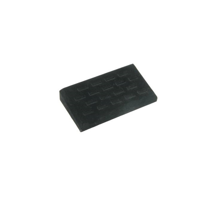 18 pc Ring Block Black Velvet 8 1/4 x 4 1/2 x 1 3/4 - Default Title