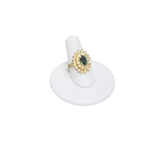 1 pc Ring Finger White Leather 2 x 1 1/4 - Default Title