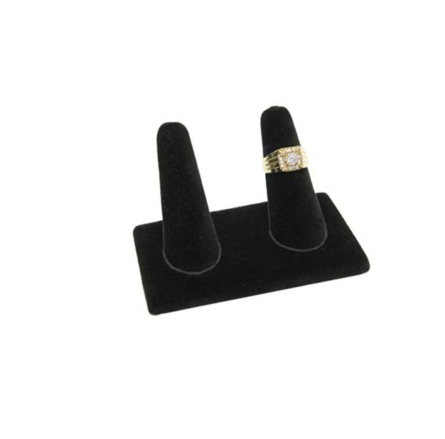 2 pc Ring Finger Black Velvet 4 x 2 1/4 x 2 1/4 - Default Title