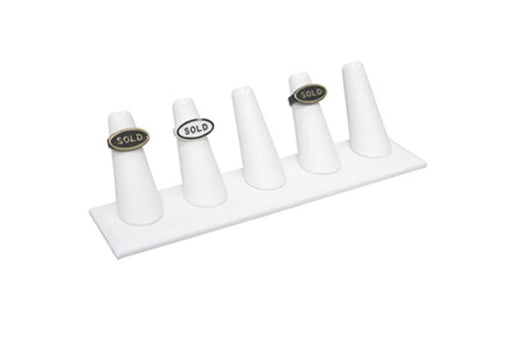 5 pc Ring Finger White Leather 8 x 2 x 2 3/8 - Default Title