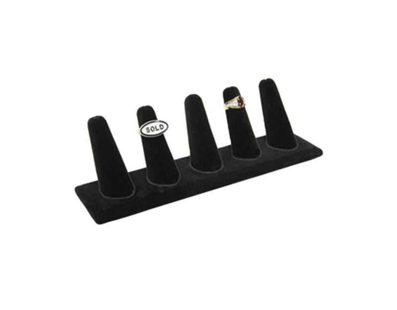 5 pc Ring Finger Black Velvet 8 x 2 x 2 3/8 - Default Title