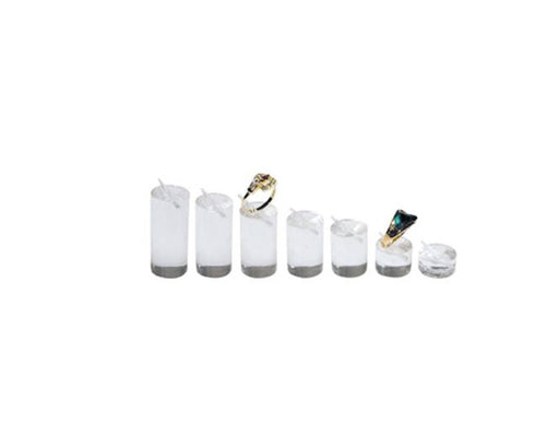 7 pc Round Ring Stand Set-Clear 3/4 x 3/8 x 1 3/4 - Default Title