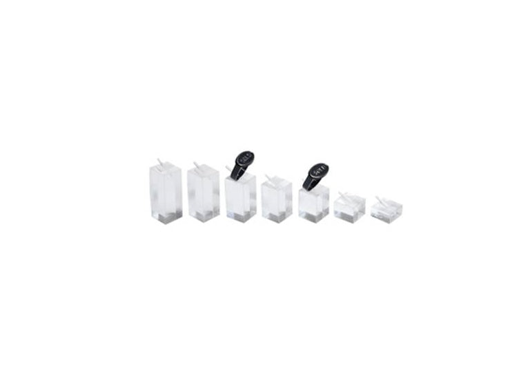 7 pc Square Ring Stand Set-Clear 3/4 x 3/8 x 1 3/4 - Default Title