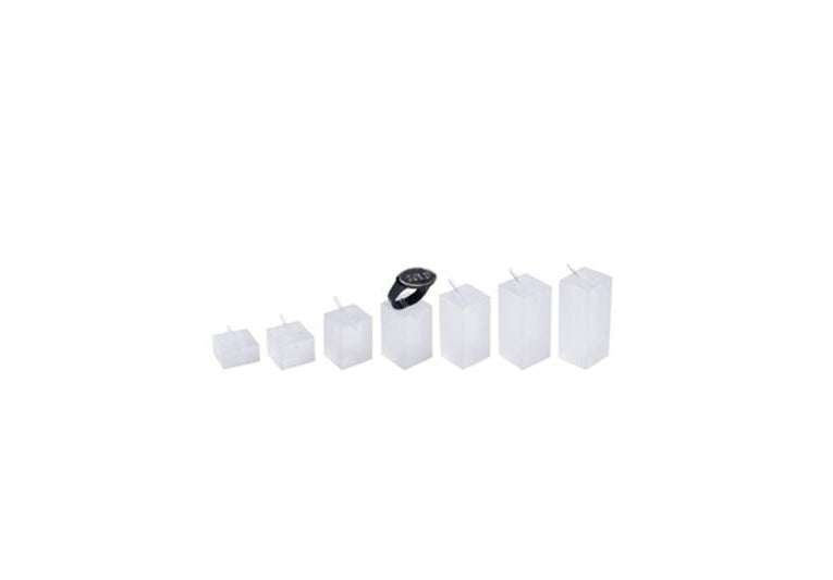 7 pc Square Ring Stand Set-Frosted 3/4 x 3/8 x 1 3/4 - Default Title
