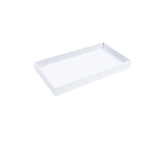 1" Utility Tray-Plastic Stackable-White 14 3/4 x 8 1/4 x1 - Default Title